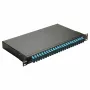 EQUIP 24-poorts glasvezel splicebox, LC Duplex, OM3, 1U, bestukt, zwart