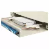 EQUIP 24-poorts glasvezel splicebox, LC duplex, OS2, 1U, bestukt, grijs