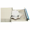 EQUIP 24-poorts glasvezel splicebox, LC duplex, OS2, 1U, bestukt, grijs