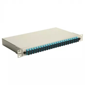 Equip 24-poorts glasvezel splicebox, SC duplex, OM3, 1U, compleet uitgerust, grijs
