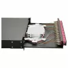 Equip 24-poorts glasvezel splicebox, SC duplex, OM4, 1U, gepatcht, zwart