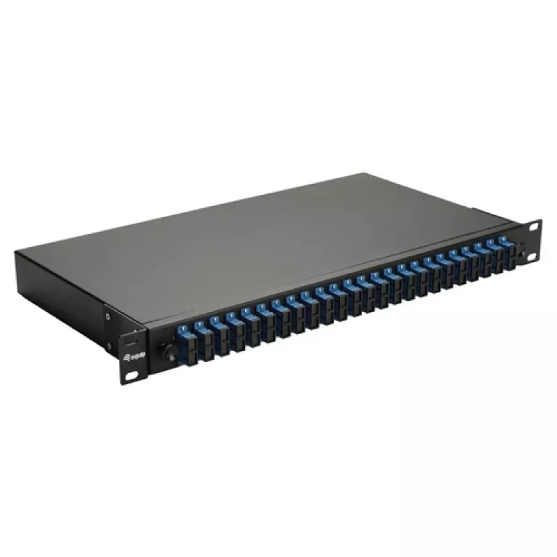 Equip 24-poorts glasvezel-lasbox, SC duplex, OS2, 1U, gevuld, zwart