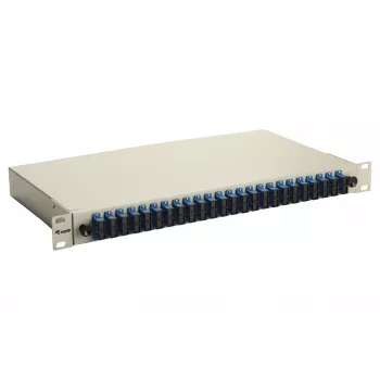 Equip 24-poorts glasvezel splicebox, SC duplex, OS2, 1U, bestukt, grijs