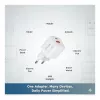 Equip 245526 2-poorts USB-C PD3.0 / USB-A GaN 20W wandlader, wit