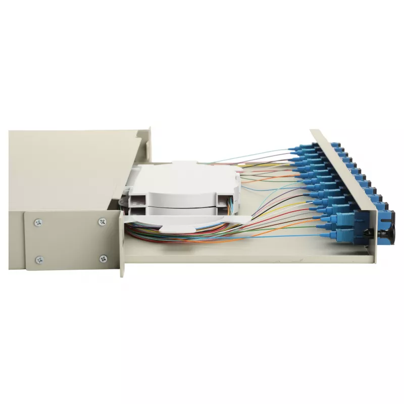 Equip 591911 12-poorts SC duplex glasvezel-lasbox, OS2, 1U, compleet uitgerust, grijs