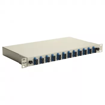 Equip 591911 12-poorts SC duplex glasvezel-lasbox, OS2, 1U, compleet uitgerust, grijs