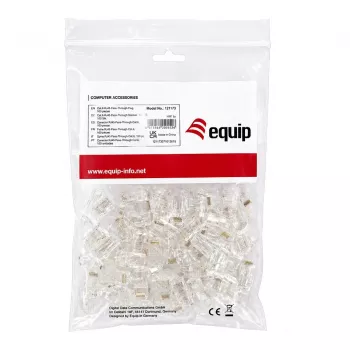 Equip Cat6 RJ45 UTP Unshielded Connector Kit (100 stuks) - Transparant