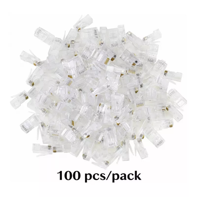 Equip Cat6 RJ45 UTP Unshielded Connector Kit (100 stuks) - Transparant
