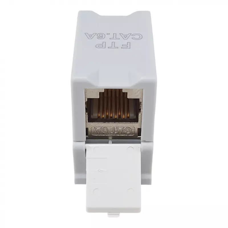Equip Cat6A afgeschermde keystone-koppeling 1xRJ45 DIN-rail grijs