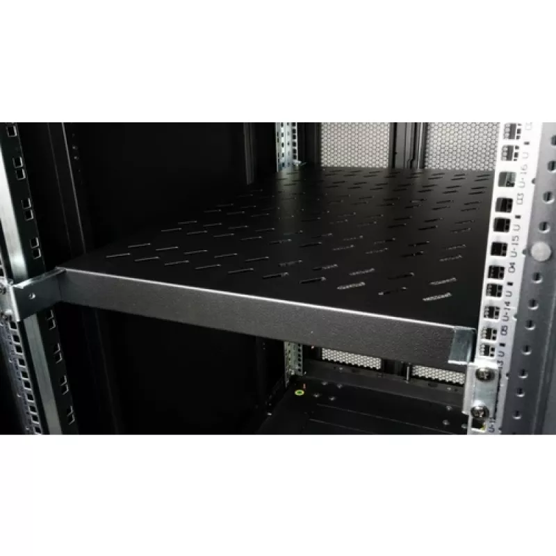 Equip EZVS-19-1-10-B 19-inch 1U variabele legbord, 1000 mm diepte, zwart