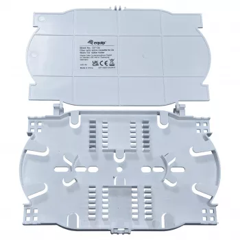 Equip glasvezel-lascassette 2x12 – tray, deksel & 2 vezelhouders