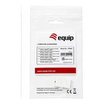 Equip Keystone Coupler USB 3.2 Gen 2 USB-C naar USB-C bus naar bus, wit