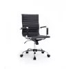 Equip bureaustoel met geribbelde bekleding/rugleuning zwart