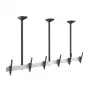 Equip Pro Drievoudige monitor-plafondbeugel voor 45-50" displays, 50 kg, Zwart/Zilver 650374