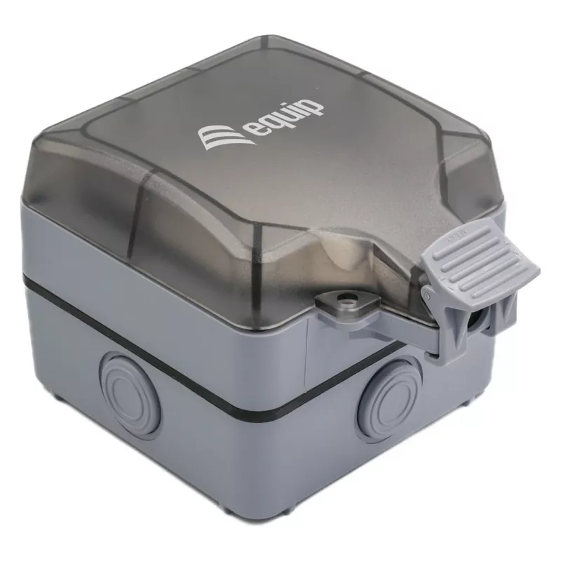 EQUIP Opbouwdoos 1-Port Keystone onafgeschermd Buiten Grijs IP44