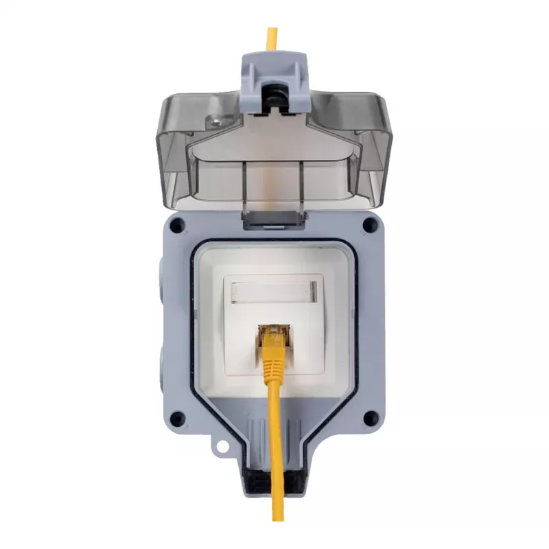 EQUIP Opbouwdoos 1-Port Keystone onafgeschermd Buiten Grijs IP44