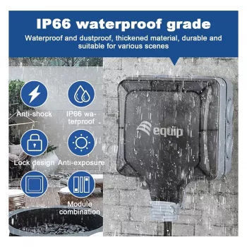 EQUIP Opbouwdoos 1-Port Keystone onafgeschermd Buiten Grijs IP44