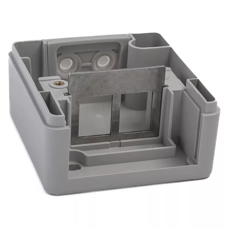 EQUIP opbouwbehuizing 2-poorts Keystone onafgeschermd outdoor grijs