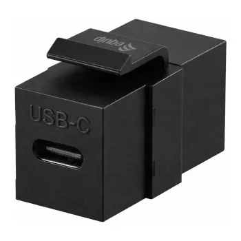 Equip USB-C Keystone Koppeling, USB 3.2 Gen 2, USB-C bus naar bus, Zwart