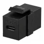 Equip USB-C Keystone Koppeling, USB 3.2 Gen 2, USB-C bus naar bus, Zwart