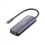 EQUIP USB-C multiport adapter met 2x HDMI, RJ45, 2x USB-A, USB-C PD 100W, grijs