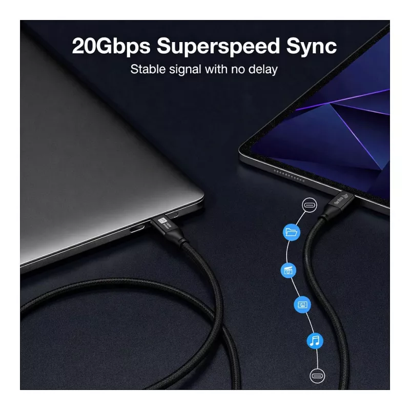 EQUIP USB-C naar USB-C + HDMI Adapter met 100W PD, 4K/60Hz, Aluminium