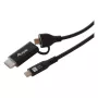 EQUIP USB-C naar USB-C + HDMI Adapter met 100W PD, 4K/60Hz, Aluminium