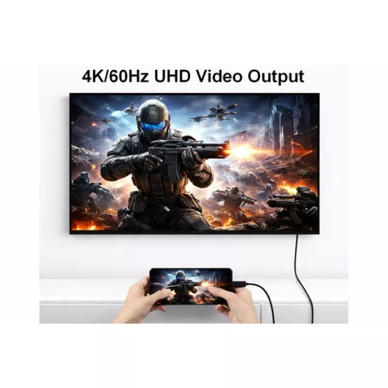 EQUIP USB-C naar USB-C + HDMI adapter met 100W Power Delivery, 4K 60Hz, 3m aluminium
