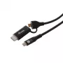 EQUIP USB-C naar USB-C + HDMI adapter met 100W Power Delivery, 4K 60Hz, 3m aluminium