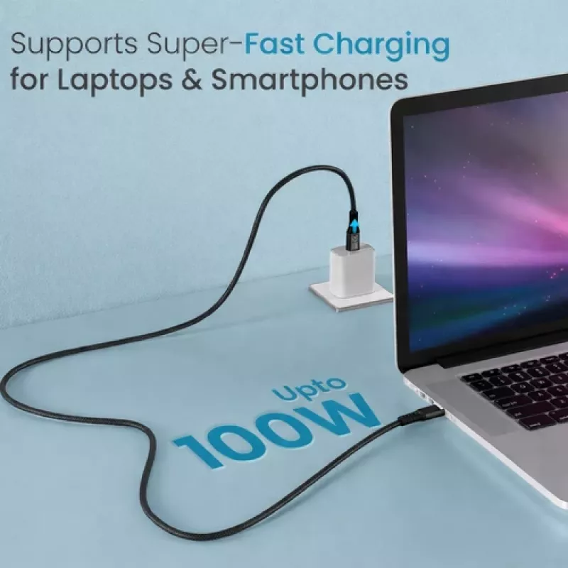 Equip USB-C naar USB-C + HDMI adapter met 100W Power Delivery, 4K 60Hz, aluminium
