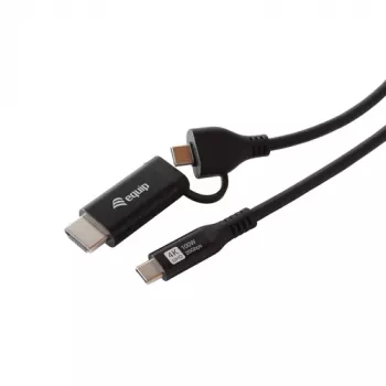Equip USB-C naar USB-C + HDMI adapter met 100W Power Delivery, 4K 60Hz, aluminium