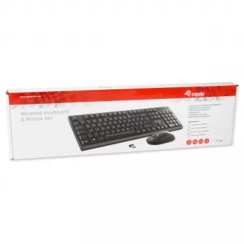Equip draadloze toetsenbord- en muisset - Duitse layout - zwart