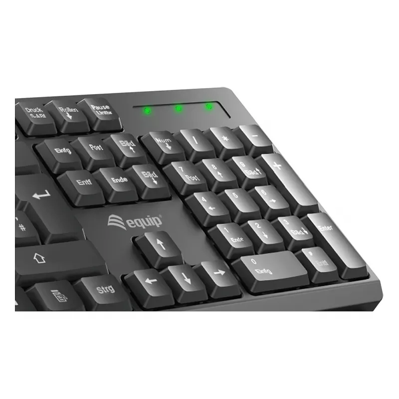 Equip draadloze toetsenbord- en muisset - Duitse layout - zwart