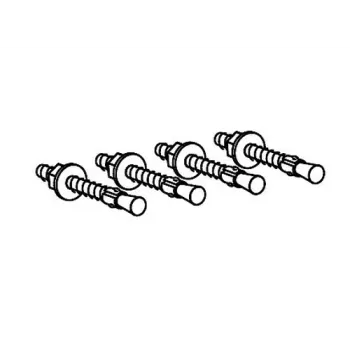 Ergotron 90-018 plugset voor standaard – 3/8-16 x 3 inch draadstalen anker (2-pack)