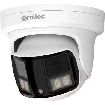 Ernitec Wolf Ultra 8MP turretcamera met 190°-lens, IR- & witlicht, PoE, IP66, NDAA 0070-08129