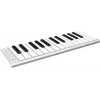 ESI Xkey 25 USB MIDI Controller Keyboard - 25 aanslaggevoelige toetsen, polyfone Aftertouch, geborsteld aluminium, ultraplat, Zilver