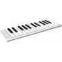 ESI Xkey 25 USB MIDI Controller Keyboard - 25 aanslaggevoelige toetsen, polyfone Aftertouch, geborsteld aluminium, ultraplat, Zilver