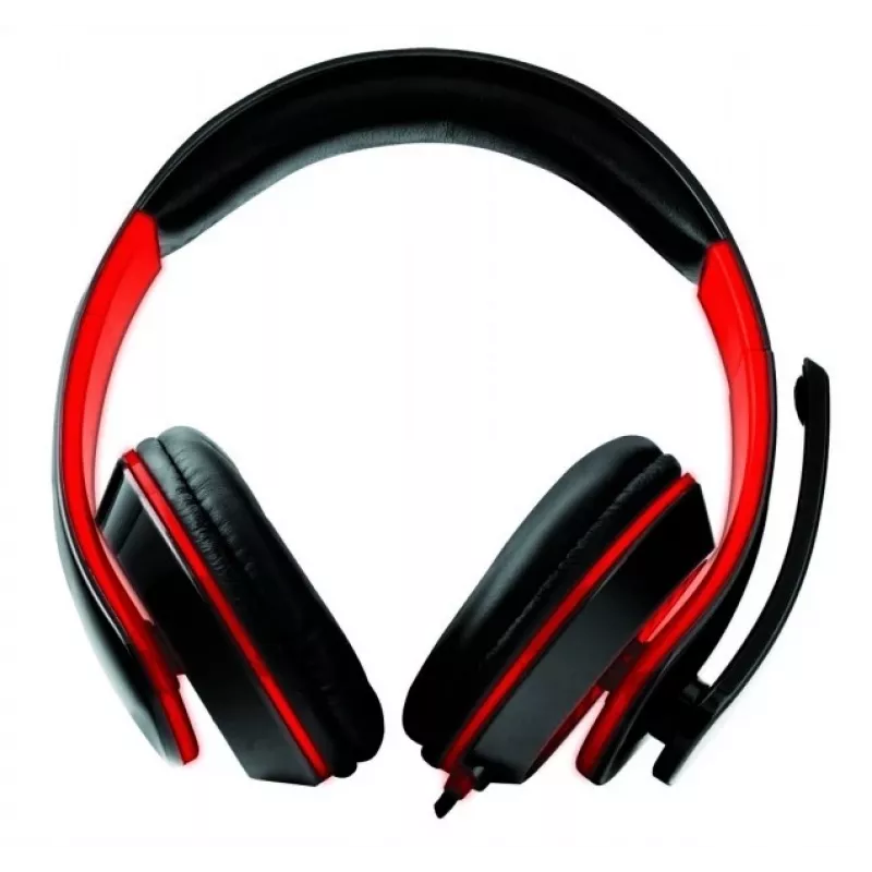 Esperanza EGH300R Bedrade gaming-headset met omnidirectionele beugelmicrofoon, zwart/rood