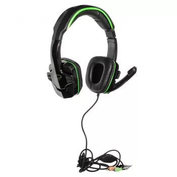 Esperanza EGH310G gaming-headset met beugelmicrofoon, bedraad, 3,5-mm-jack, zwart & groen