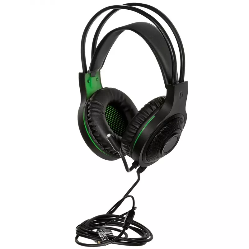 Esperanza EGH430 THUNDERBIRD bedrade gaming-headset met microfoon, zwart & groen