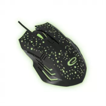 Esperanza EGM212 Bedrade optische gaming-muis, 2400 DPI, 6 knoppen, USB, rechtshandig, zwart