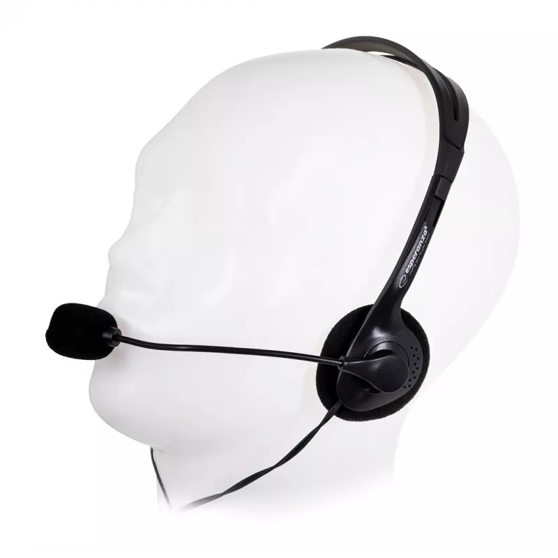 Esperanza EH102 bedrade headset met microfoon - zwart