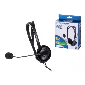 Esperanza EH102 bedrade headset met microfoon - zwart