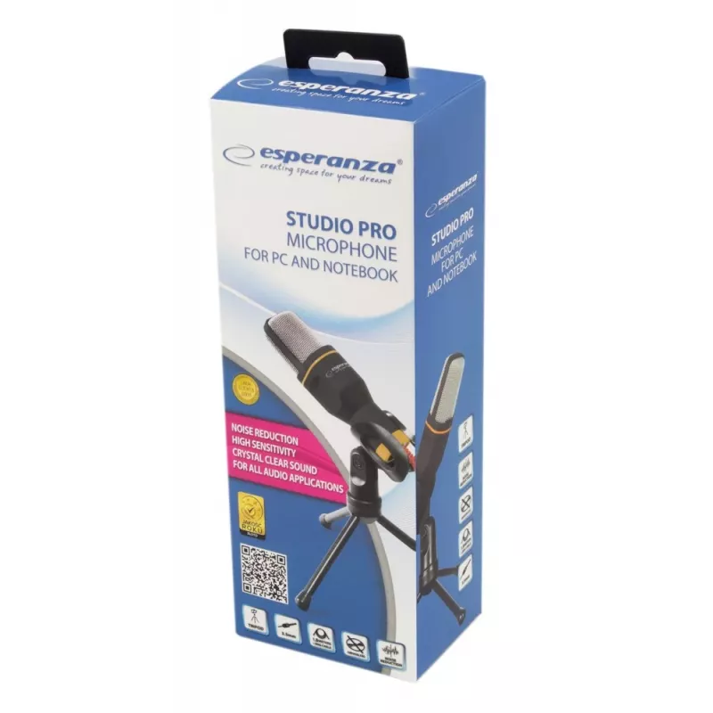 Esperanza EH182 Studio Pro tafelmicrofoon zwart
