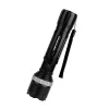 Esperanza Epione L zwarte handzaklamp LED, 80 lm, 100 m straal, aluminium, spatwaterdicht