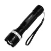 Esperanza Epione L zwarte handzaklamp LED, 80 lm, 100 m straal, aluminium, spatwaterdicht