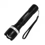Esperanza Epione L zwarte handzaklamp LED, 80 lm, 100 m straal, aluminium, spatwaterdicht