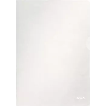 Esselte Standard A4 documenthoezen, polypropyleen, geribbeld, 0,12 mm, boven en zijdelings open, documentveilig, duimuitholling, 100-pack 54832