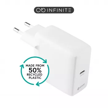 ESTUFF INFINITE (GRS) USB-C-oploader – 20W wandoploader met Power Delivery 3.0 & Quick Charge 3.0, wit