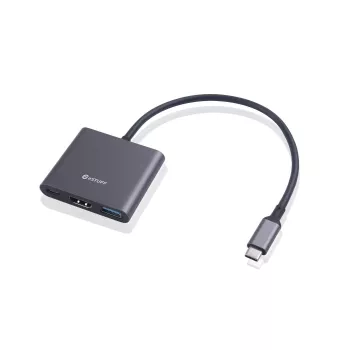 ESTUFF USB-C AV-multiporthub (USB-C, 7-in-1, HDMI 4K60, 2x USB-A 3.0, USB-C PD 60W, Gigabit Ethernet, SD/MicroSD)